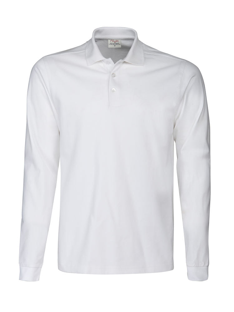 Surf RSX Polo pique L/S White - Suomen Brodeeraus