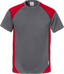T-paita 7046 THV Grey/Red - Suomen Brodeeraus