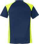 T-paita 7046 THV Navy/Hi-Vis Yellow - Suomen Brodeeraus