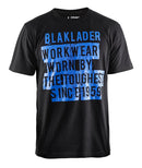 T-paita Toughest since 1959 Limited Musta/Keskisininen - Suomen Brodeeraus