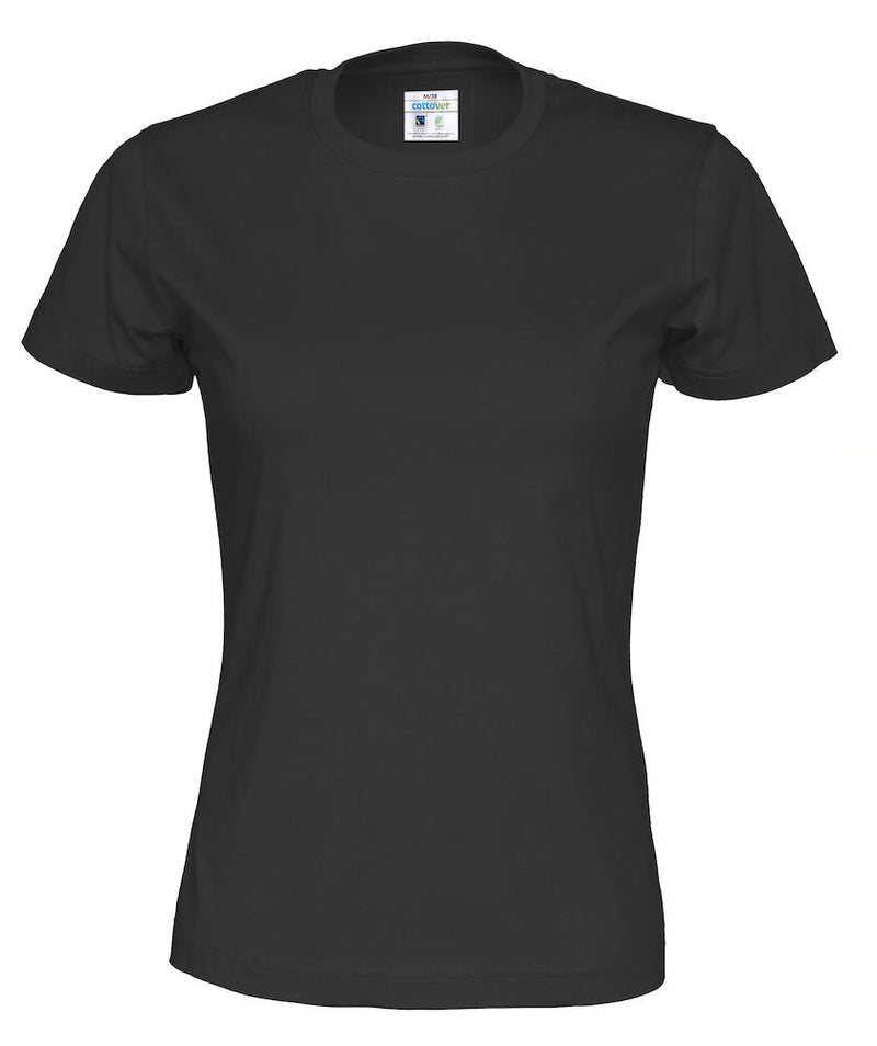 T-SHIRT LADY (GOTS) BLACK - Suomen Brodeeraus