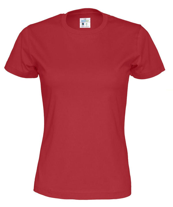 T-SHIRT LADY (GOTS) RED - Suomen Brodeeraus