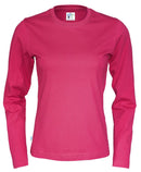 T-SHIRT LONG SLEEVE LADY (GOTS) DARK CERISE - Suomen Brodeeraus