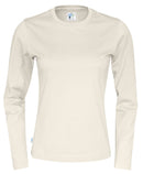 T-SHIRT LONG SLEEVE LADY (GOTS) OFF WHITE - Suomen Brodeeraus