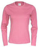 T-SHIRT LONG SLEEVE LADY (GOTS) PINK - Suomen Brodeeraus