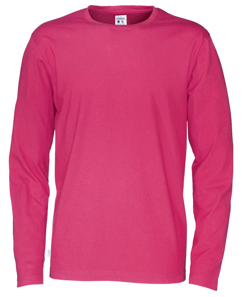 T-SHIRT LONG SLEEVE MAN (GOTS) DARK CERISE - Suomen Brodeeraus