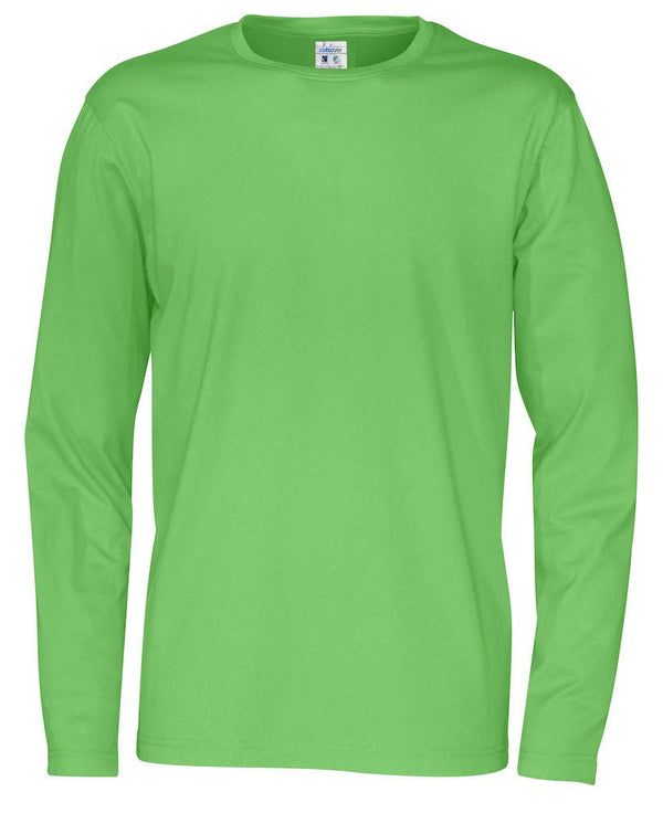 T-SHIRT LONG SLEEVE MAN (GOTS) GREEN - Suomen Brodeeraus