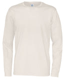 T-SHIRT LONG SLEEVE MAN (GOTS) OFF WHITE - Suomen Brodeeraus