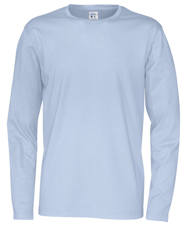 T-SHIRT LONG SLEEVE MAN (GOTS) SKY BLUE - Suomen Brodeeraus