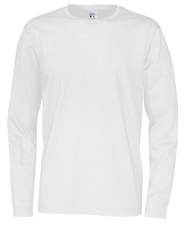 T-SHIRT LONG SLEEVE MAN (GOTS) WHITE - Suomen Brodeeraus