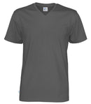 T-SHIRT V-NECK MAN (GOTS) CHARCOAL - Suomen Brodeeraus