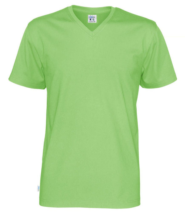 T-SHIRT V-NECK MAN (GOTS) GREEN - Suomen Brodeeraus