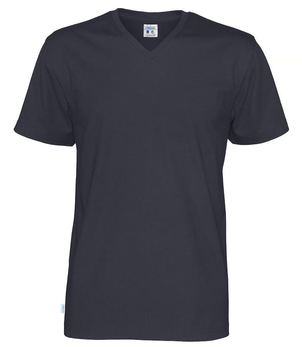 T-SHIRT V-NECK MAN (GOTS) NAVY - Suomen Brodeeraus