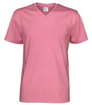 T-SHIRT V-NECK MAN (GOTS) PINK - Suomen Brodeeraus