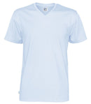 T-SHIRT V-NECK MAN (GOTS) SKY BLUE - Suomen Brodeeraus