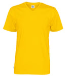 T-SHIRT V-NECK MAN (GOTS) YELLOW - Suomen Brodeeraus