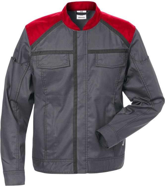 Takki naisten 4556 STFP Grey/Red - Suomen Brodeeraus