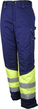 Talvihousut HiVis FR 1.0 Tummansininen/Neonkeltainen - Suomen Brodeeraus