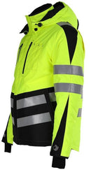 Talvitakki HiVis 3.0 Neonkeltainen/Musta - Suomen Brodeeraus