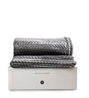 Torkkupeitto lehti, harmaa - Suomen Brodeeraus