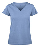 Whailford Lady Organic Slub V-neck Summer Blue - Suomen Brodeeraus