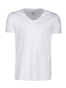 Whailford Organic Slub V-neck White - Suomen Brodeeraus