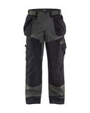 X1500 riipputaskuhousut Army green/Musta - Suomen Brodeeraus