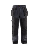 X1500 riipputaskuhousut Steel blue/Musta - Suomen Brodeeraus